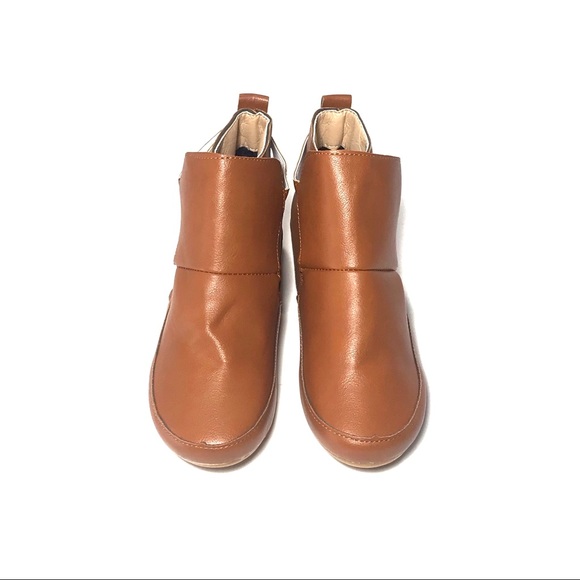 New Camel Tan Velcro Ankle Booties - Picture 2 of 8